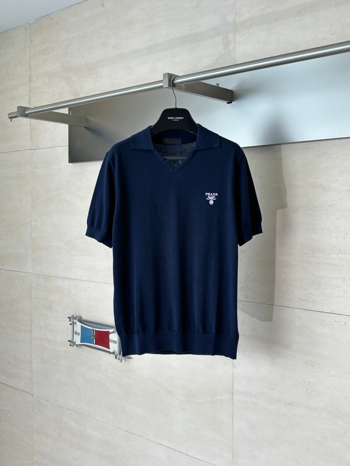 PR (Embroidered letter logo) Knitwear Polo Shirt 1826051406