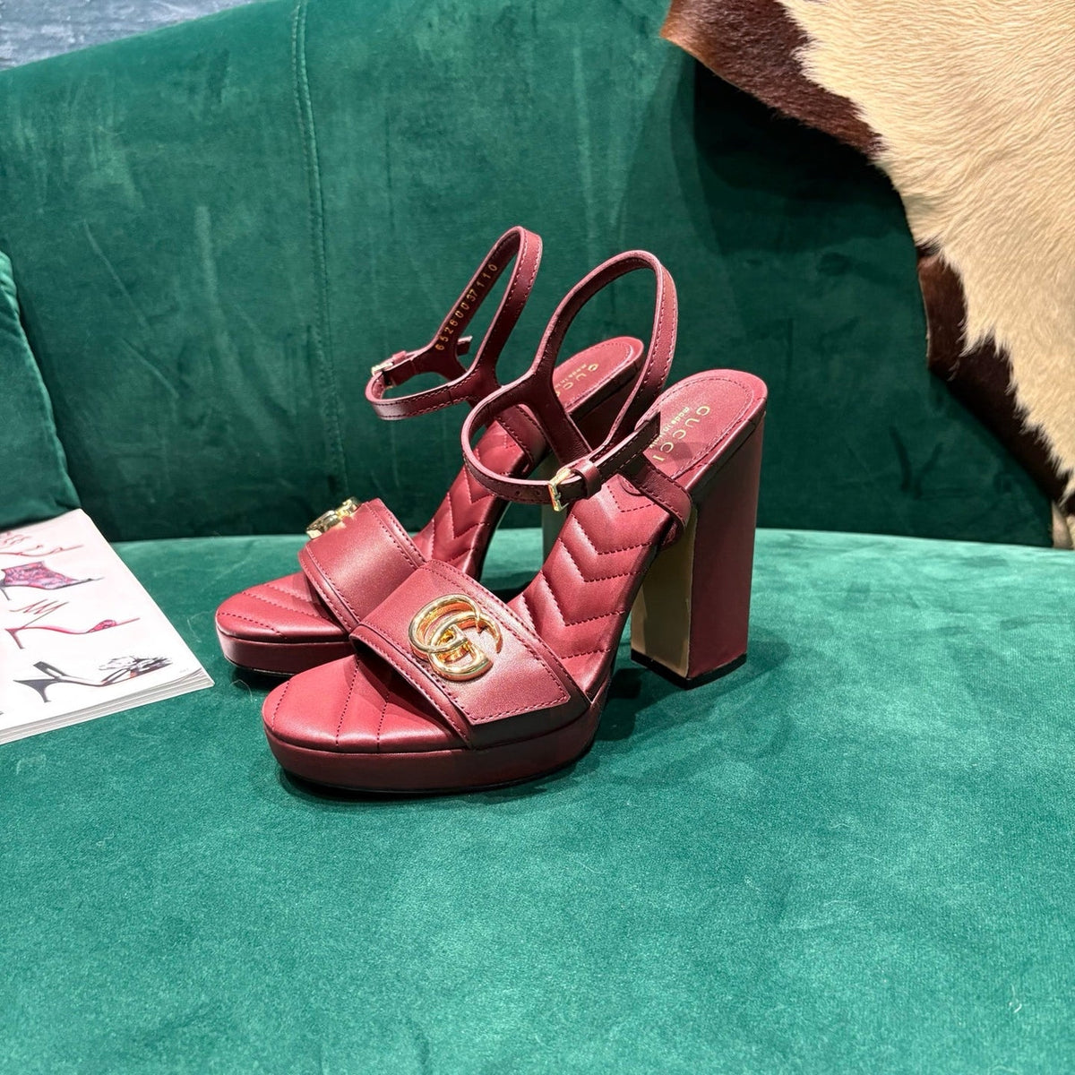 Gi Platform Sandals With The Double G Leather