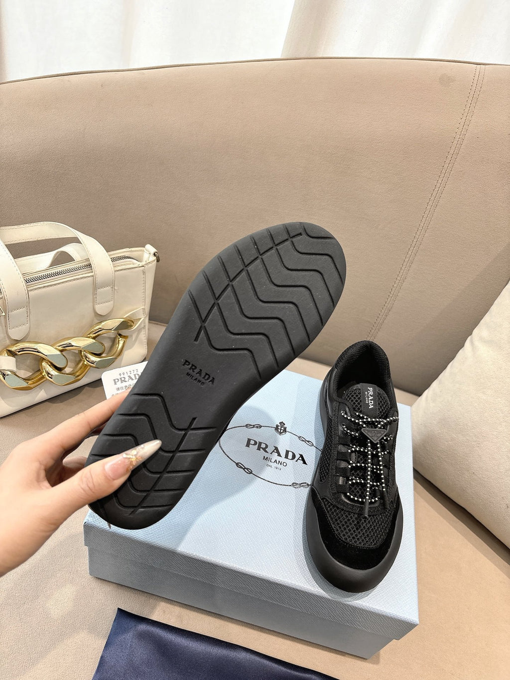 PR Speedrock leather and mesh fabric sneakers 1826051401