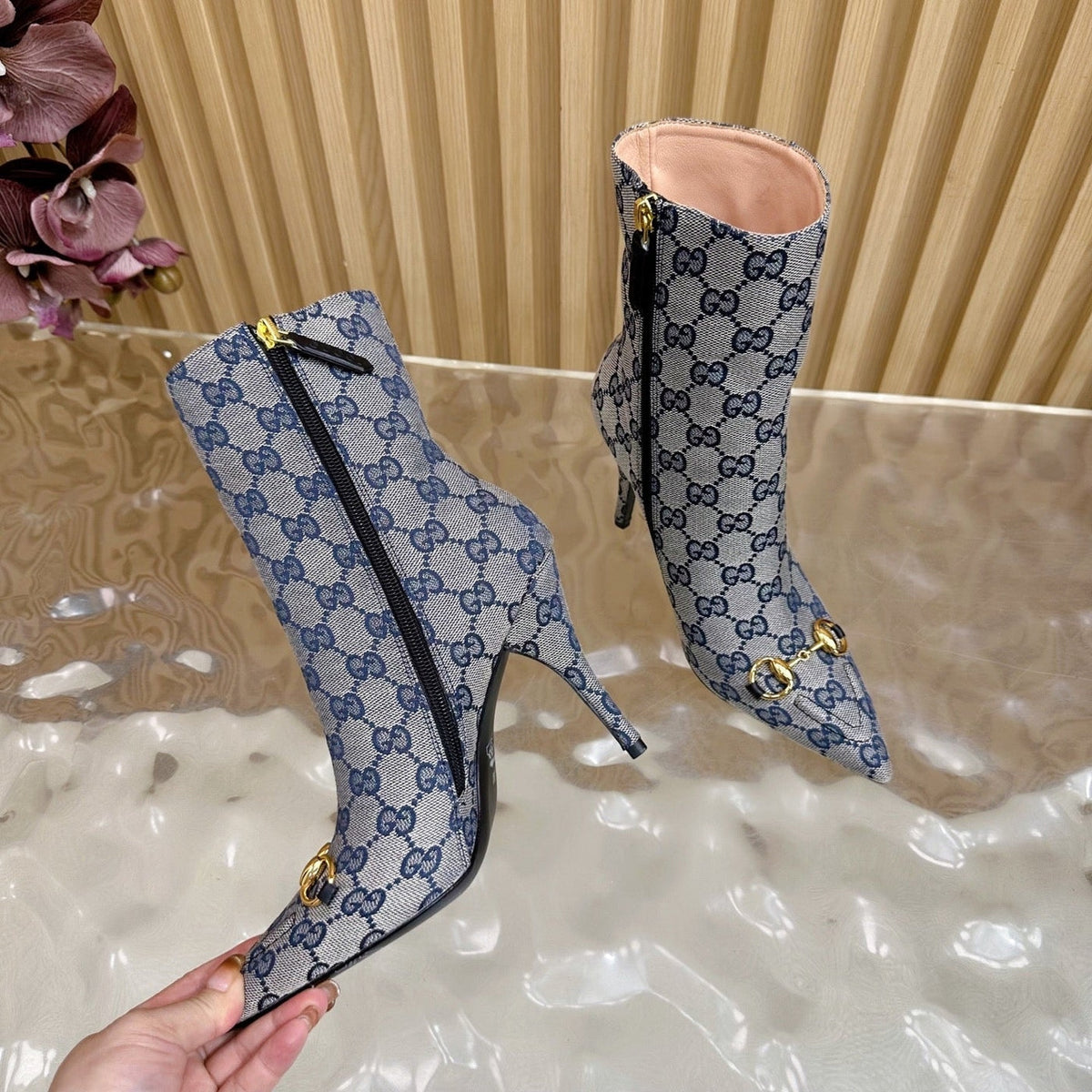 Gi  2025 Thick-heeled Square-toed Ankle Boots