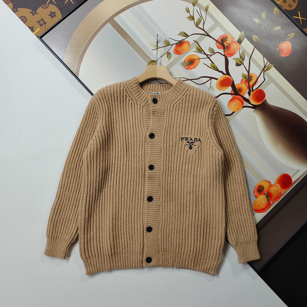 PD Chunky Needle Embroidery Wool Cardigan 1825102013