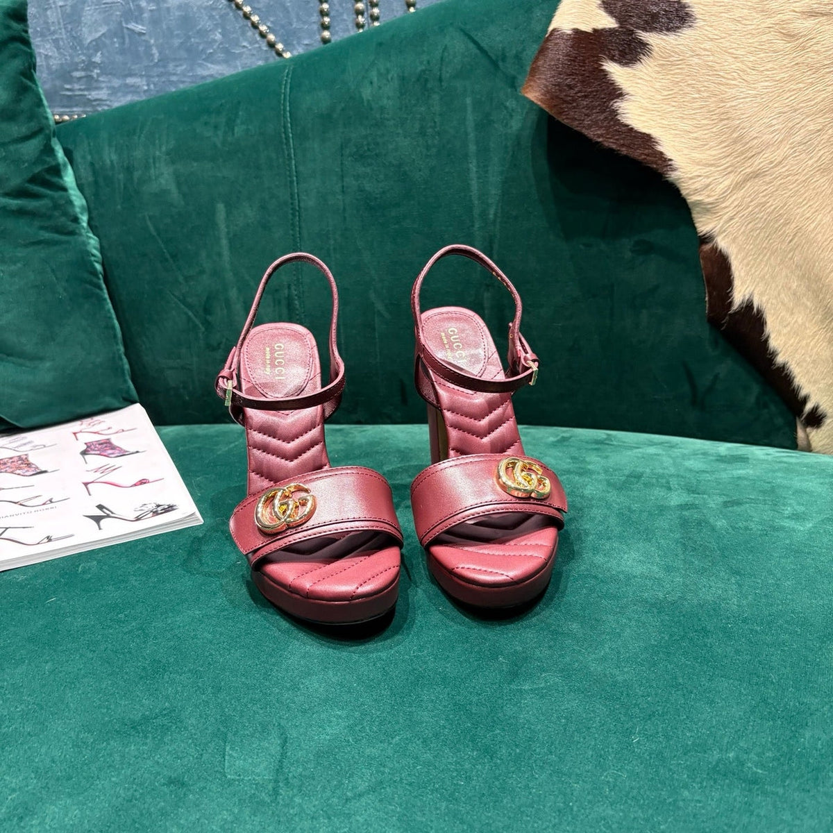 Gi Platform Sandals With The Double G Leather