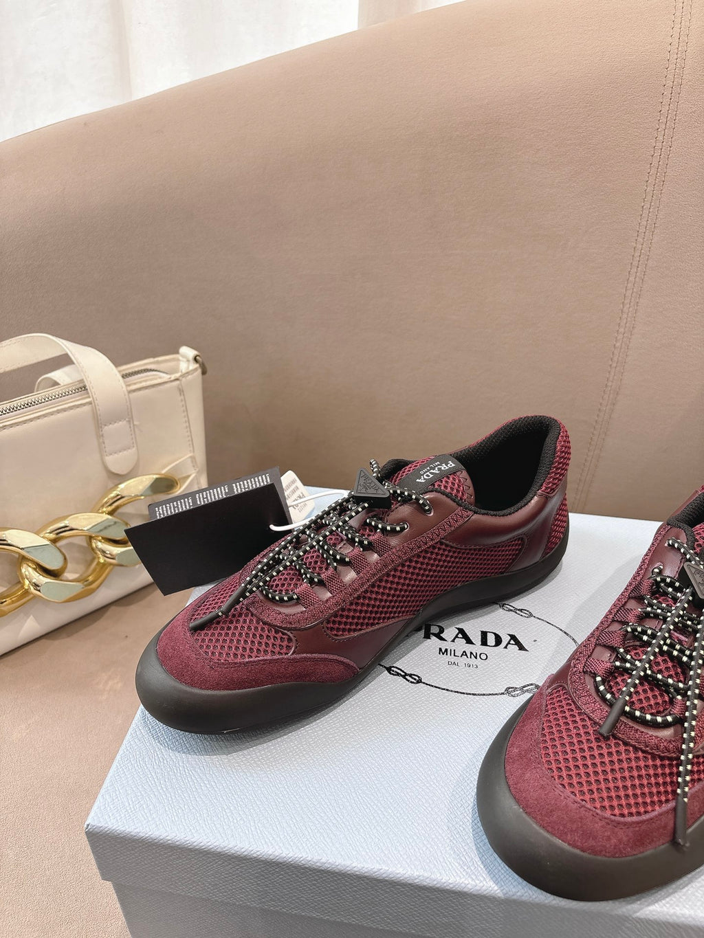 PR Speedrock leather and mesh fabric sneakers 1826051401