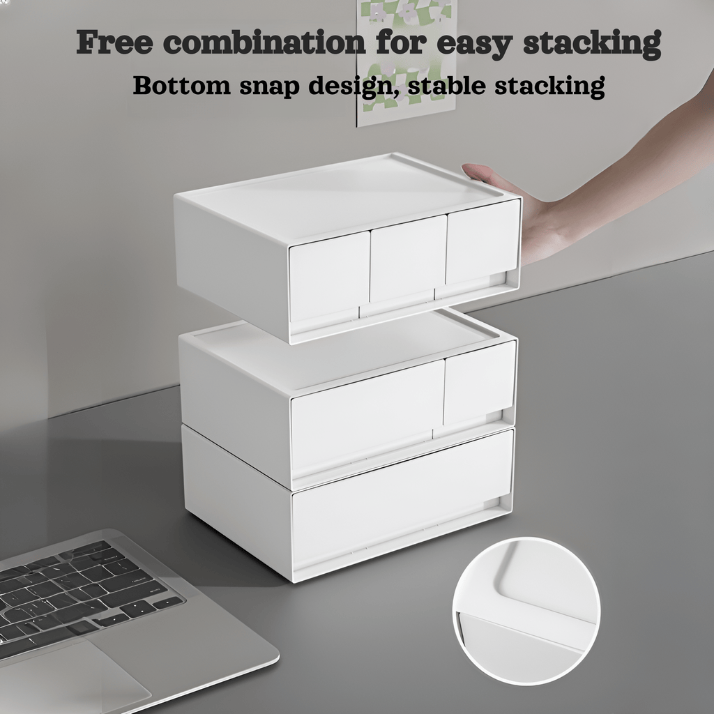 Storage box plastic desktop storage box cosmetic drawer storage box free combination multi-layer sta