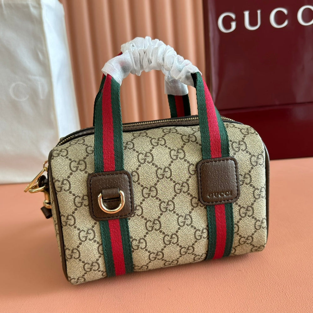 Gi Boston Bag 20 Denim Leather
