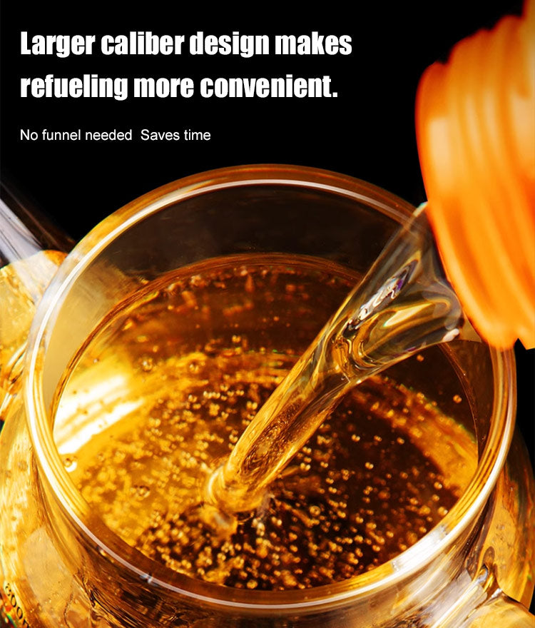Thickened High Borosilicate Glass Heat Resistant and Explosion Proof Oil Pourer with Spout