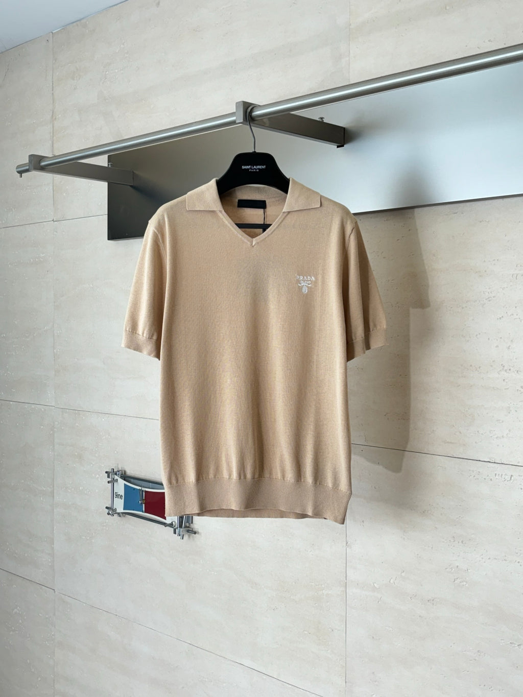 PR (Embroidered letter logo) Knitwear Polo Shirt 1826051406