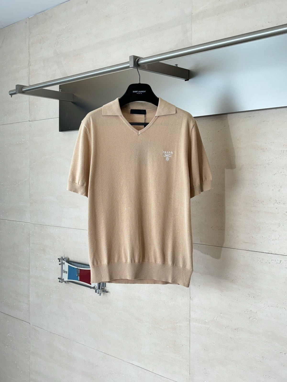 PR (Embroidered letter logo) Knitwear Polo Shirt 1826051406