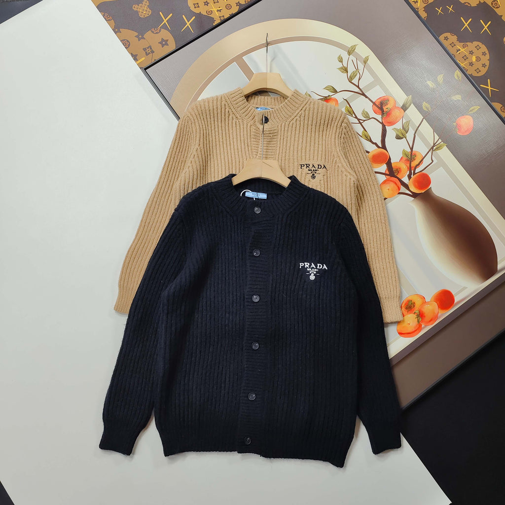 PD Chunky Needle Embroidery Wool Cardigan 1825102013