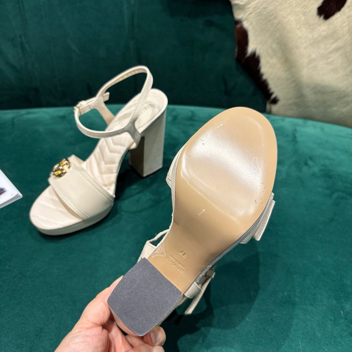 Gi Platform Sandals With The Double G Leather