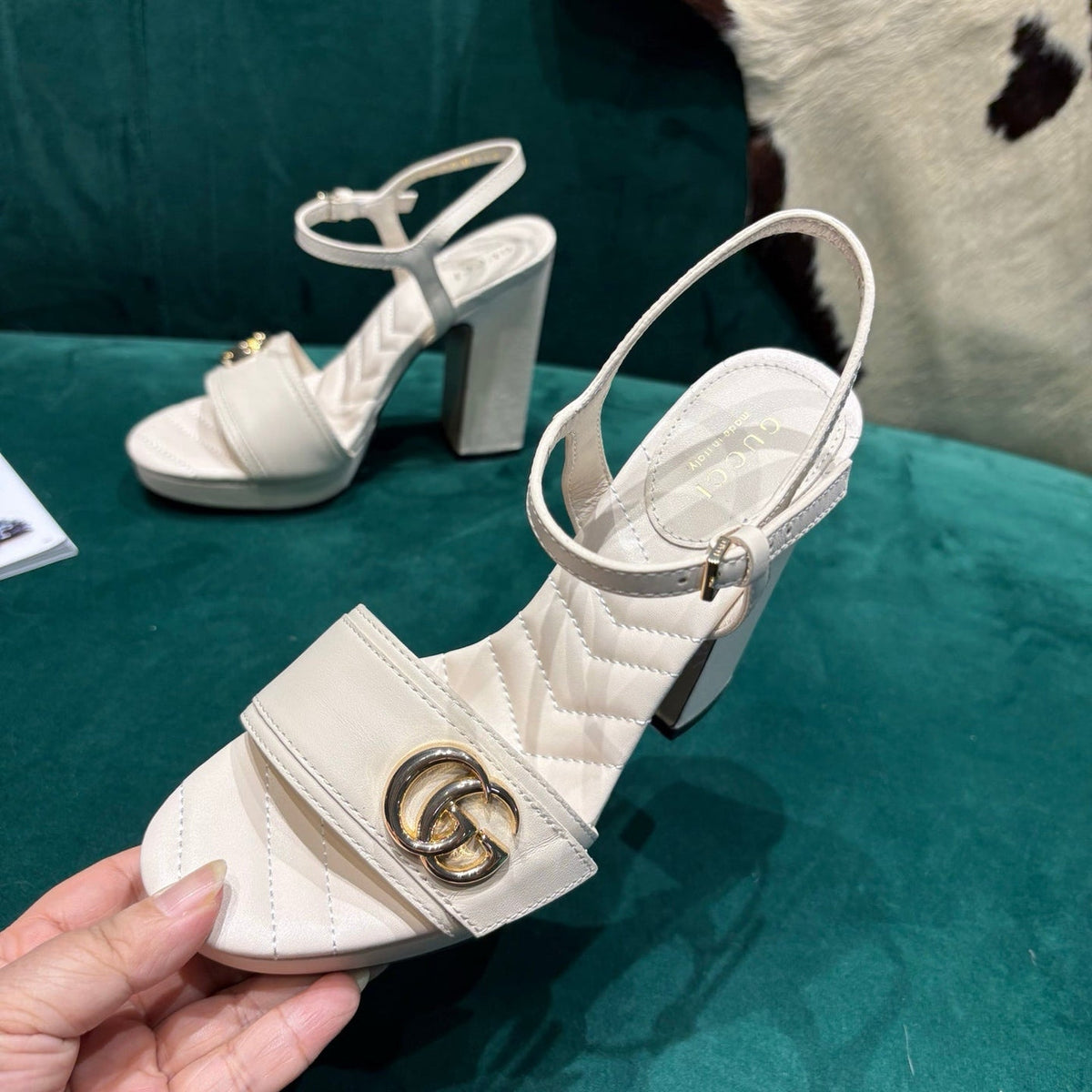 Gi Platform Sandals With The Double G Leather