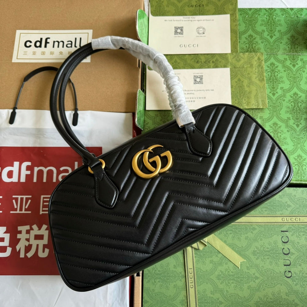 Gi marmont medium top handle 35cm calfskin gold hardware
