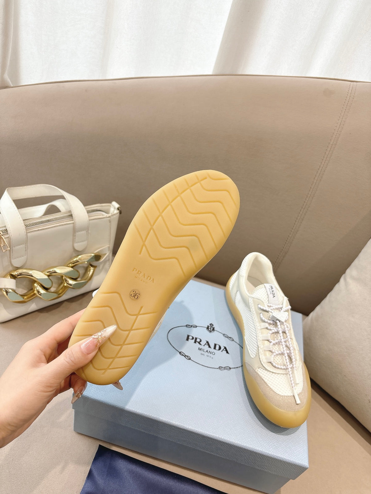 PR Speedrock leather and mesh fabric sneakers 1826051401