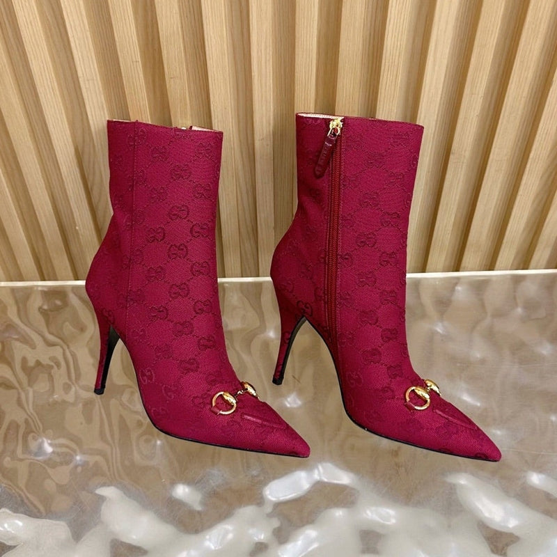 Gi  2025 Thick-heeled Square-toed Ankle Boots