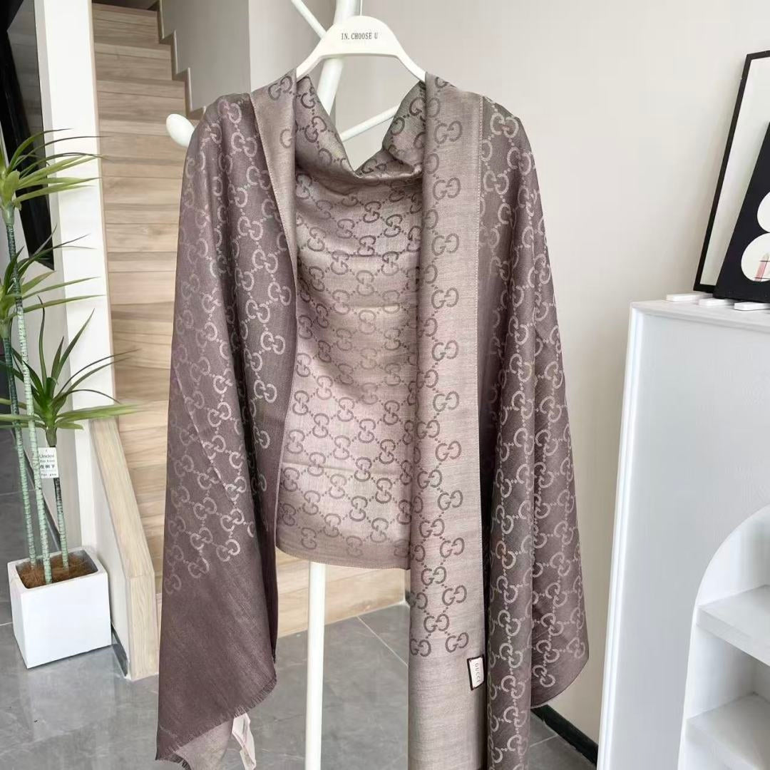 Gi Houndstooth Scarf 180CM Cashmere