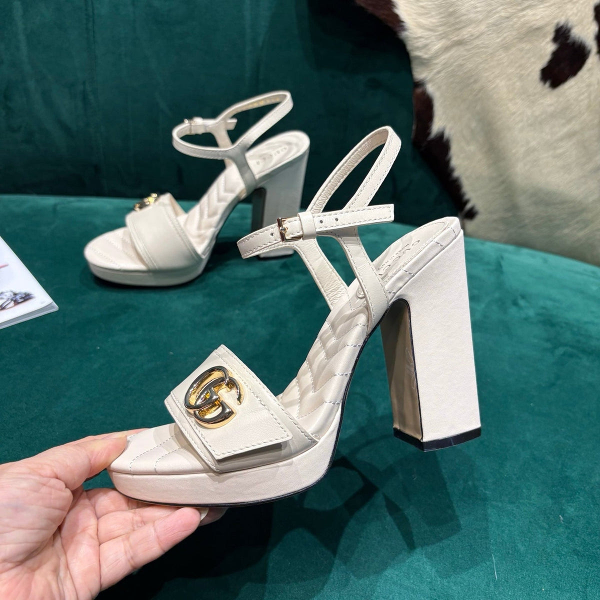 Gi Platform Sandals With The Double G Leather