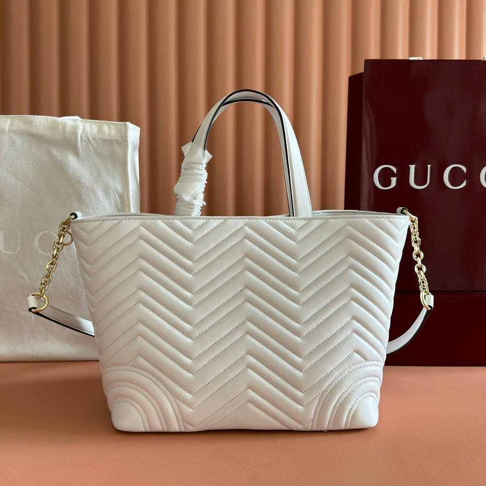 Gi Marmont Large Tote Bag Quilted Leather