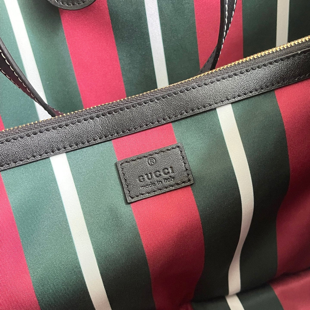 Gi Emblem Maxi Tote Bag Beige Monogram Coated Fabric