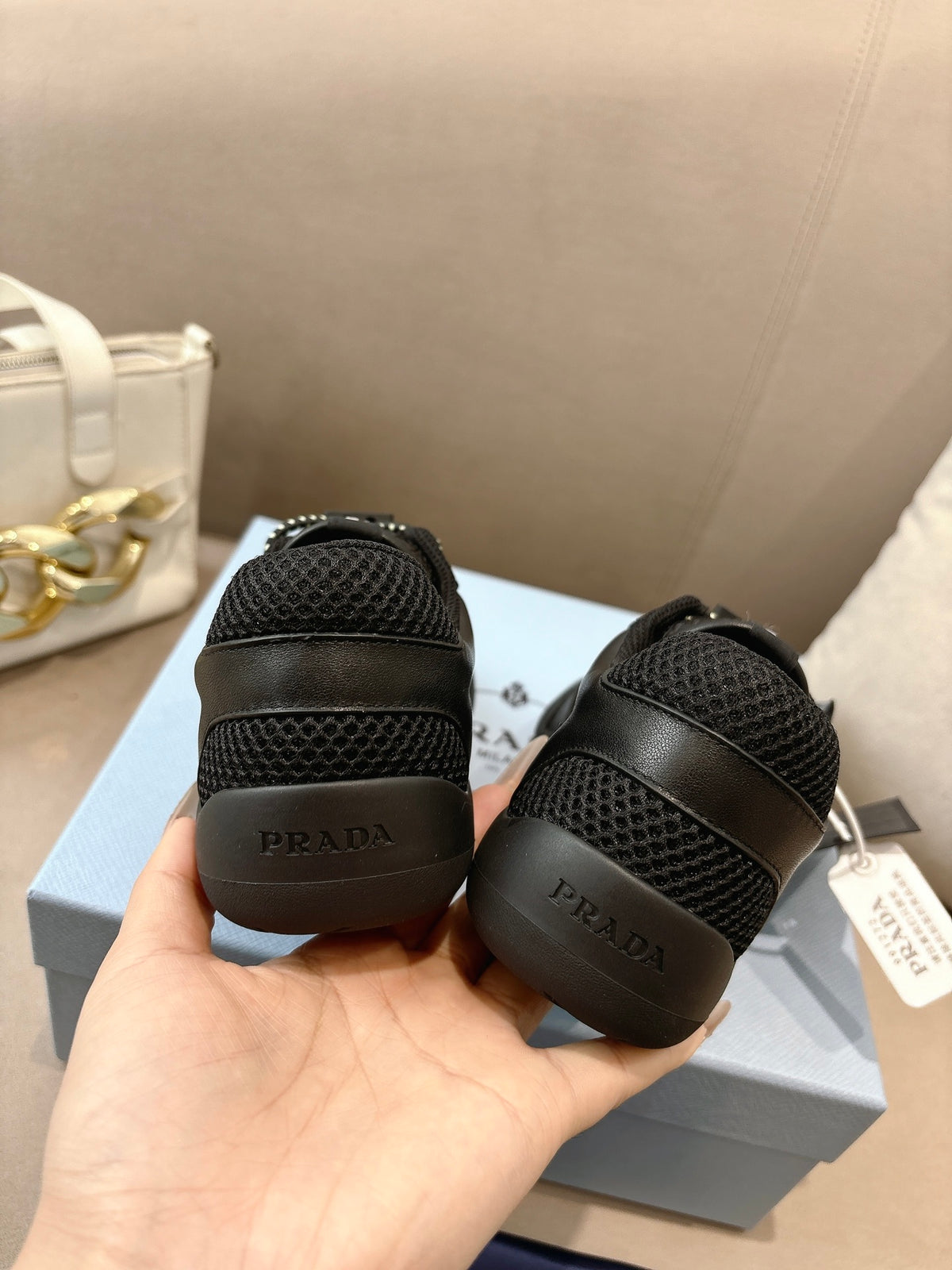 PR Speedrock leather and mesh fabric sneakers 1826051401