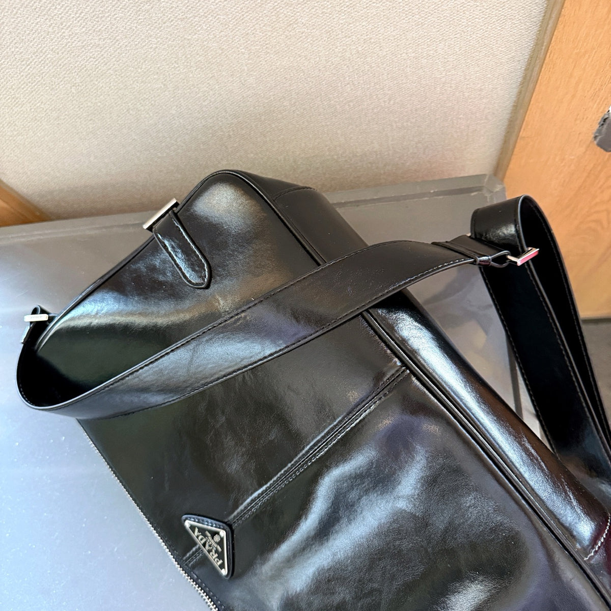 PR Soft leather messenger bag 1825061815