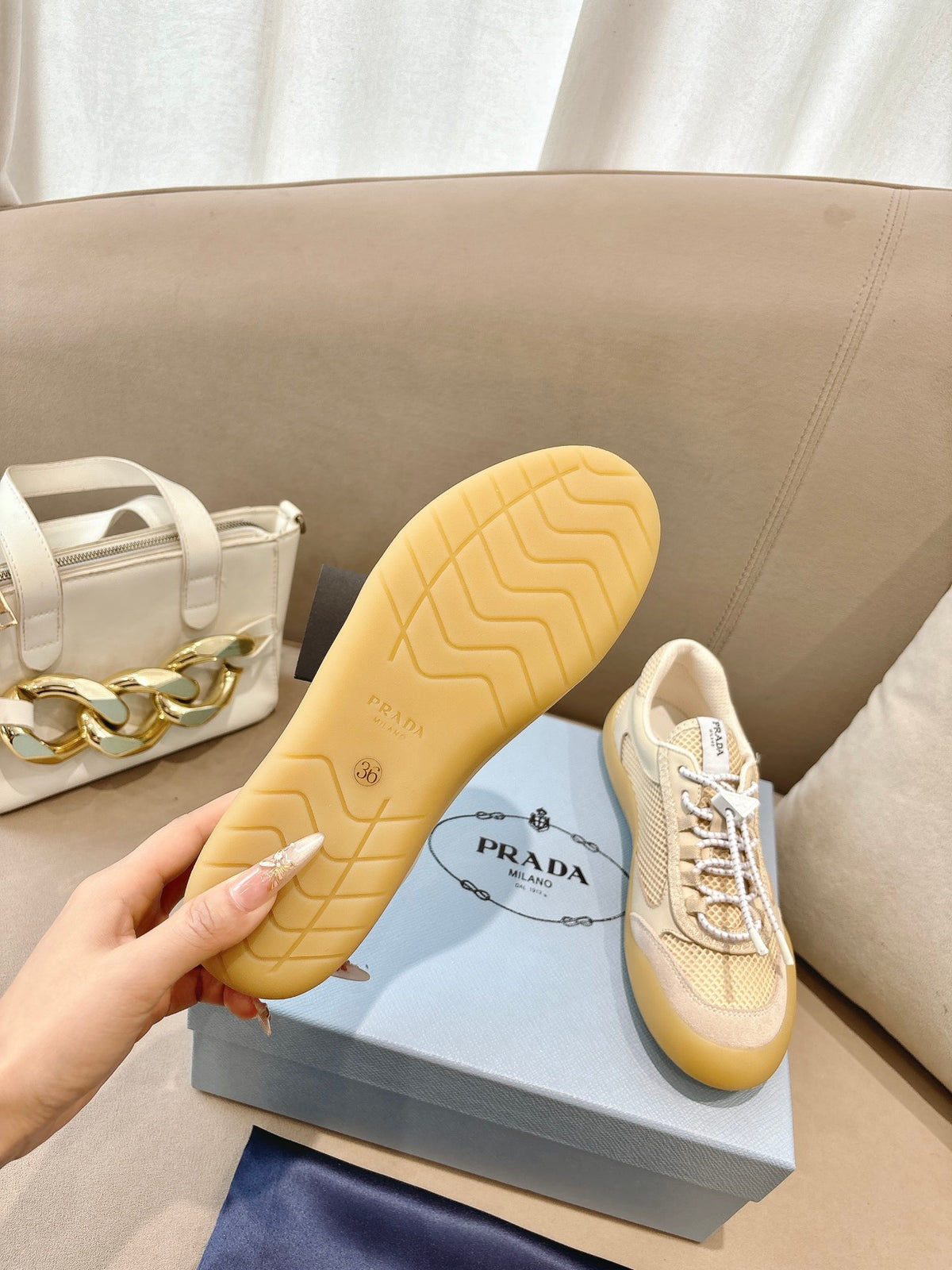 PR Speedrock leather and mesh fabric sneakers 1826051401