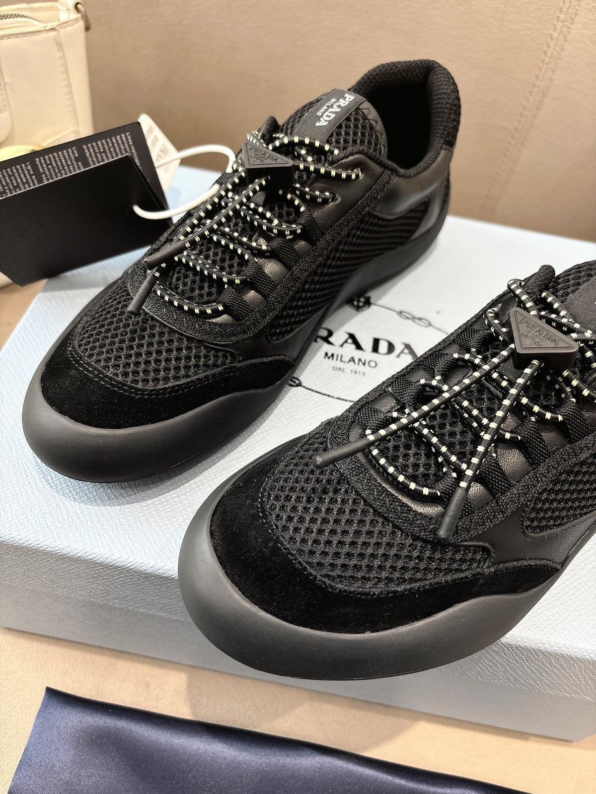 PR Speedrock leather and mesh fabric sneakers 1826051401