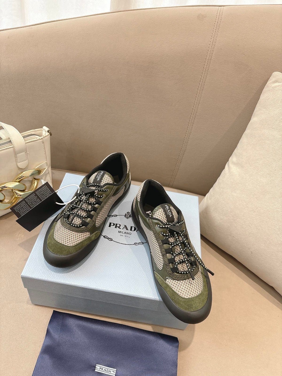 PR Speedrock leather and mesh fabric sneakers 1826051401