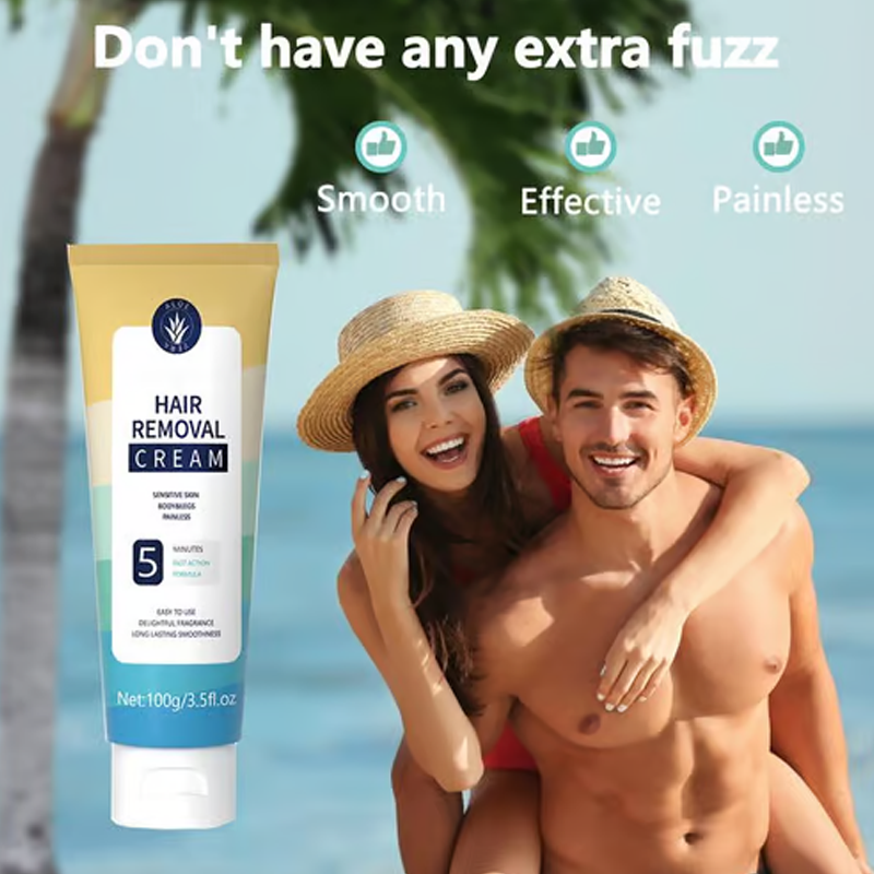 🔥Painless Full Body Hair Removal Cream for Men & Women– Skin-friendly for all areas🌿