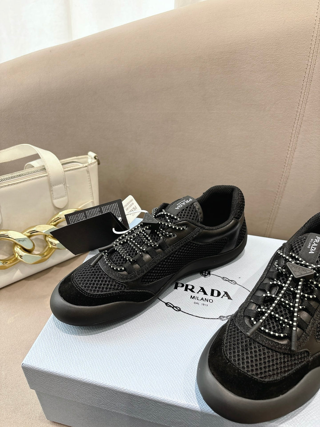 PR Speedrock leather and mesh fabric sneakers 1826051401