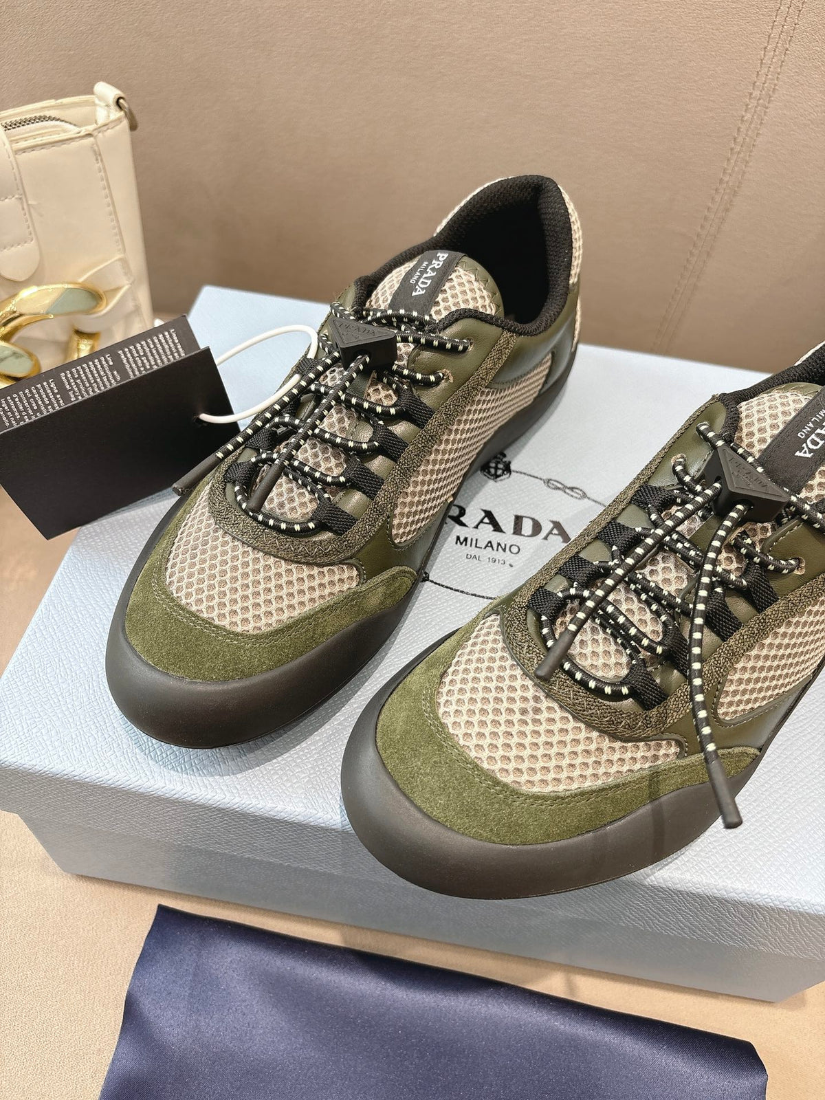 PR Speedrock leather and mesh fabric sneakers 1826051401