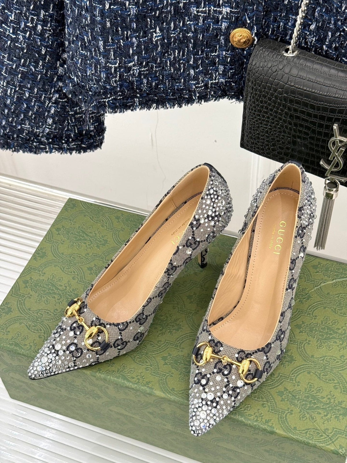 Gi Pump 85 Canvas Crystal-Embellished