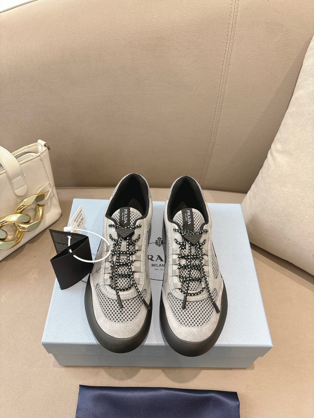PR Speedrock leather and mesh fabric sneakers 1826051401