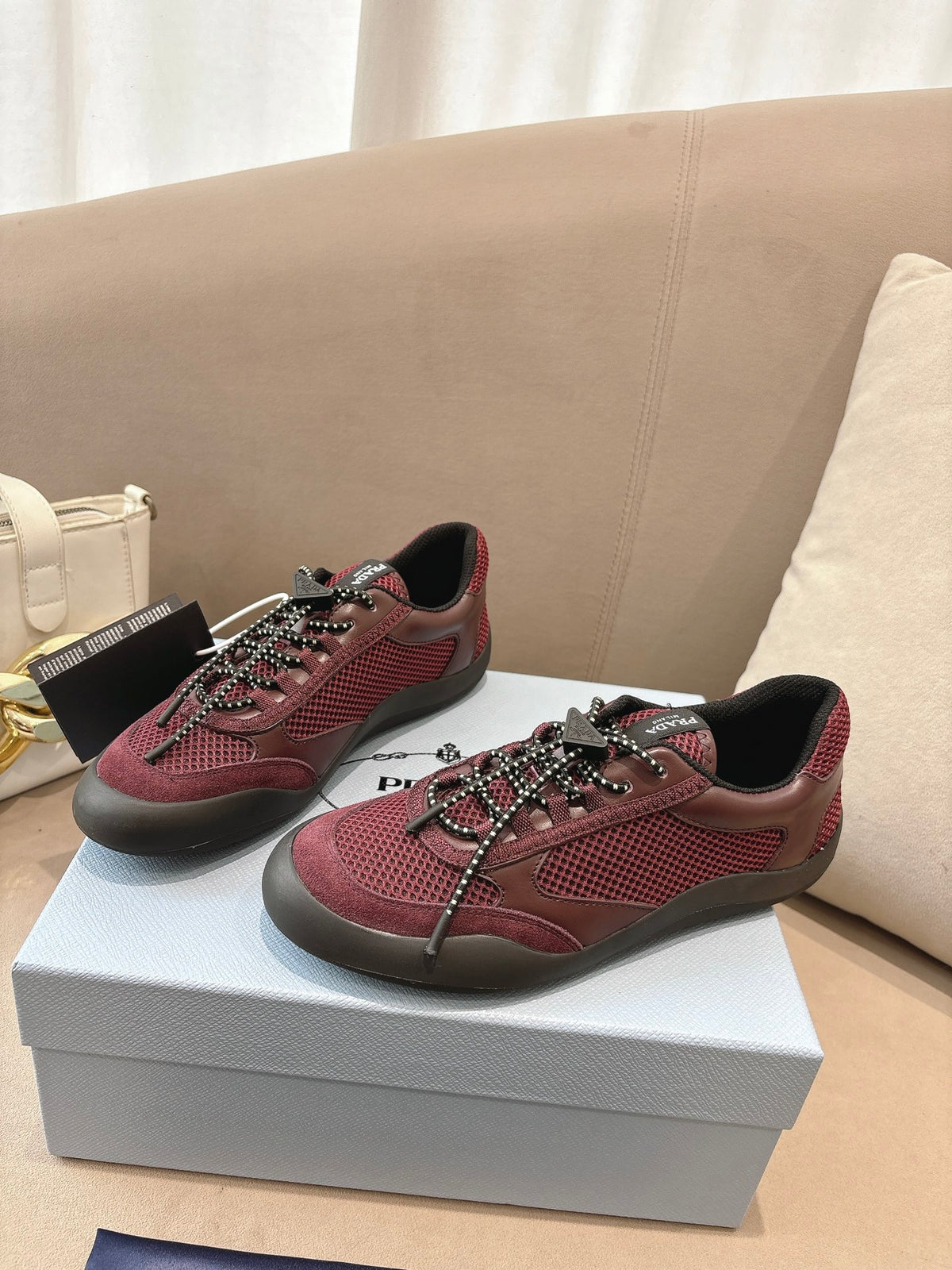 PR Speedrock leather and mesh fabric sneakers 1826051401