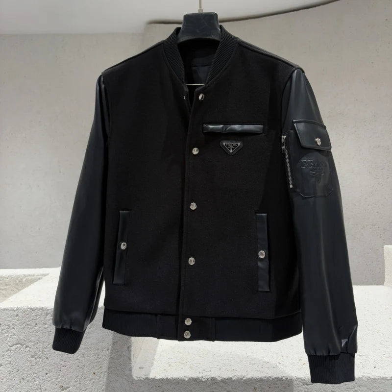 PRA 26ss Men's Dark‑Style Varsity Jacket SJ1326082713