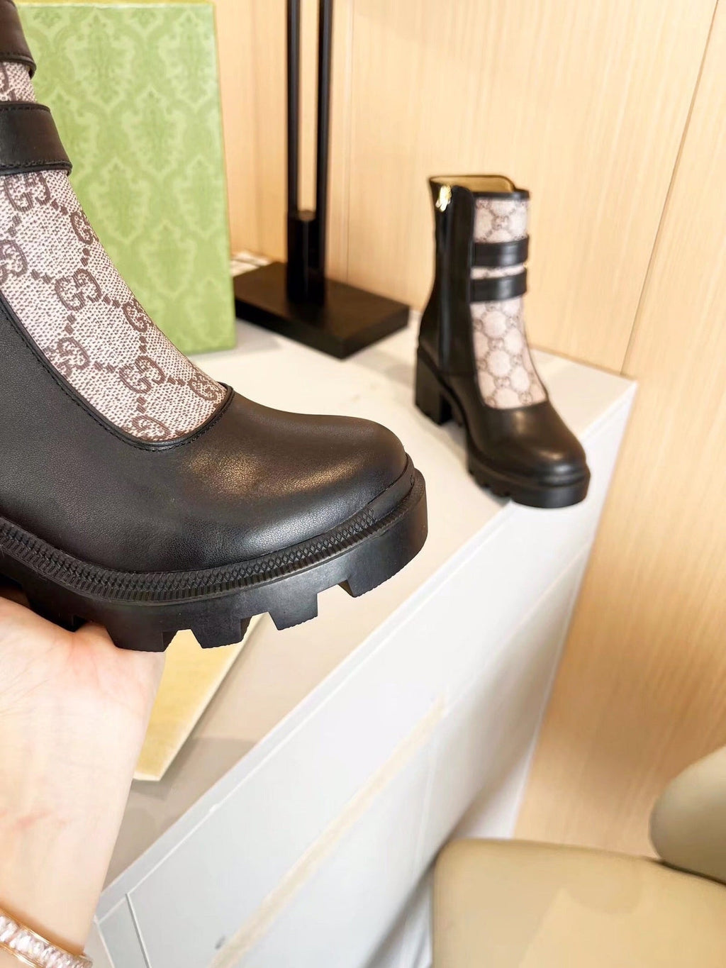 Gi ankle boots monogram cowhide