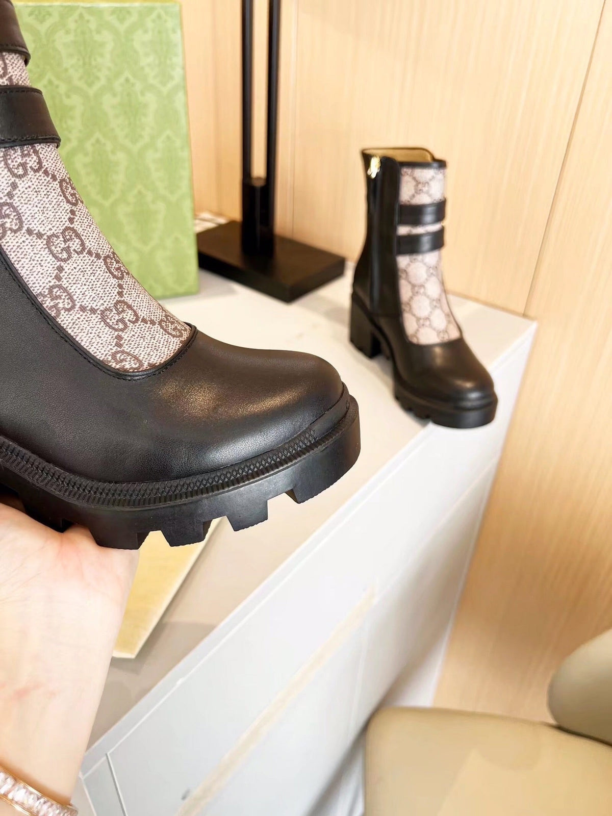 Gi ankle boots monogram cowhide