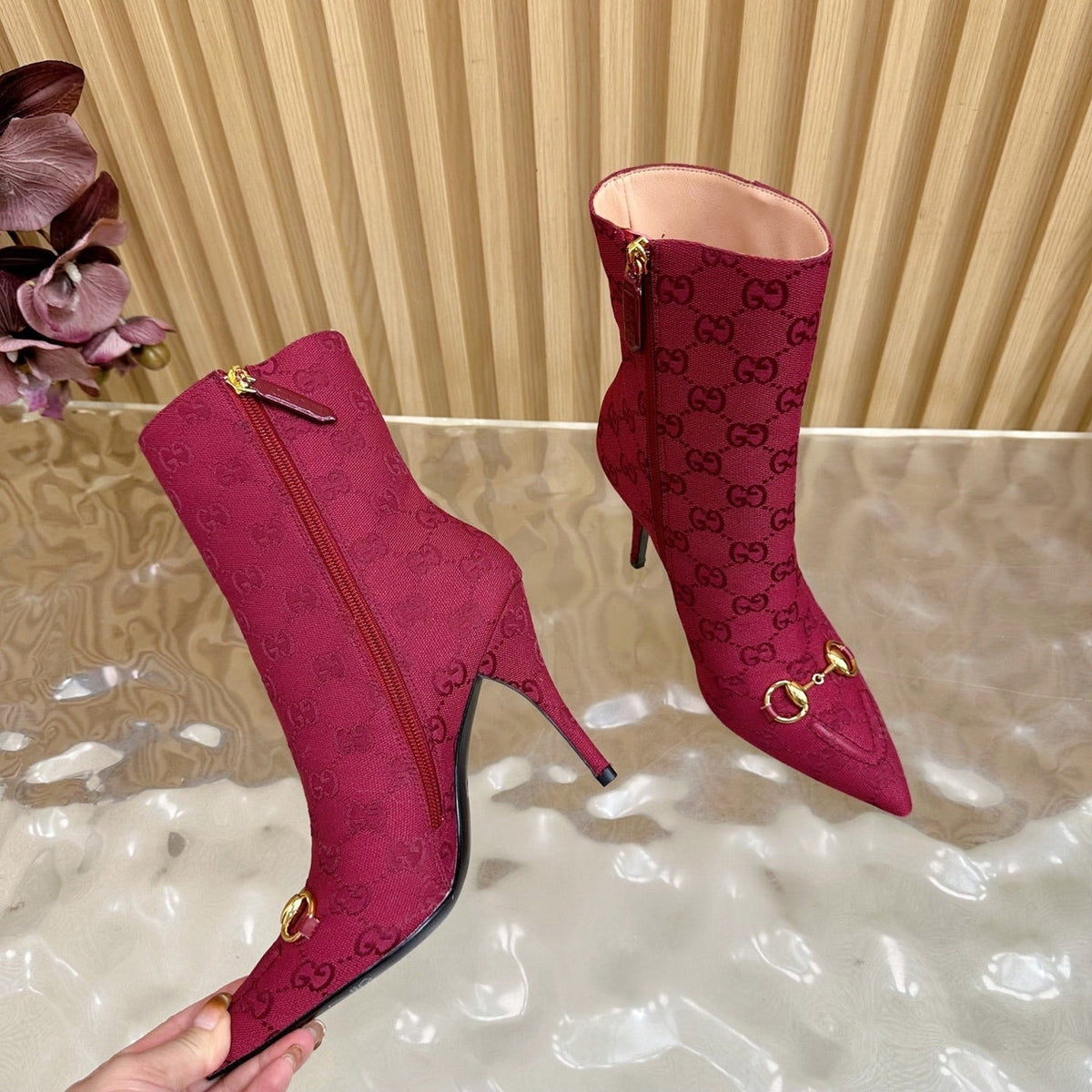 Gi  2025 Thick-heeled Square-toed Ankle Boots
