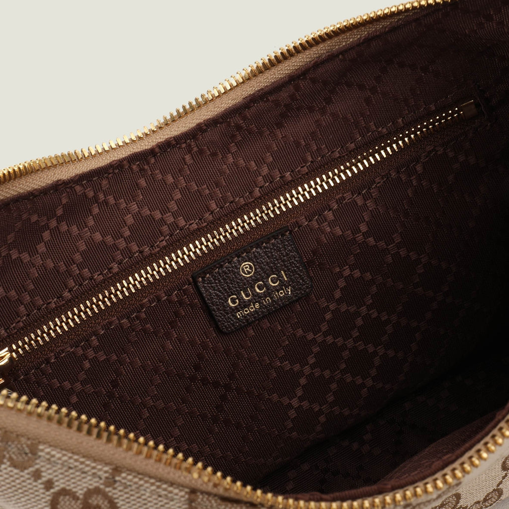 Gi 2026 Lady Lunetta Chain Shoulder Bag Brown Canvas Leather