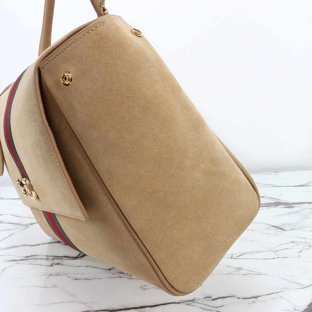 Gi 2026 Paparazzo Shoulder Bag 37cm Beige Red Green Leather