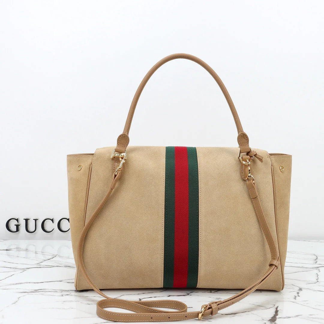 Gi 2026 Paparazzo Shoulder Bag 37cm Beige Red Green Leather