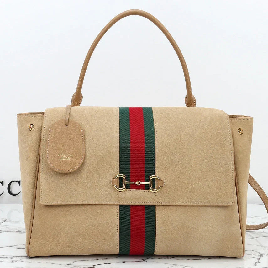 Gi 2026 Paparazzo Shoulder Bag 37cm Beige Red Green Leather