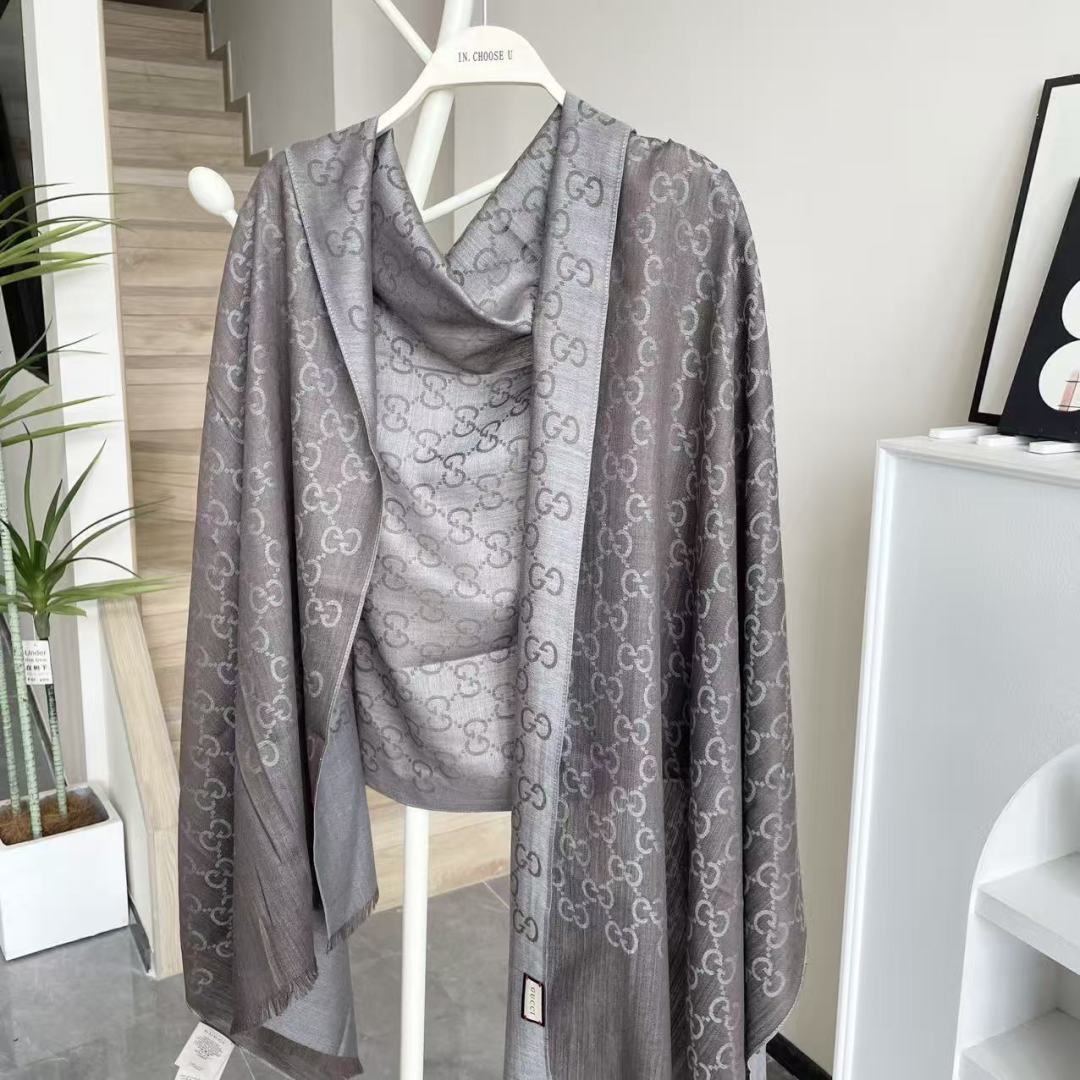 Gi Houndstooth Scarf 180CM Cashmere