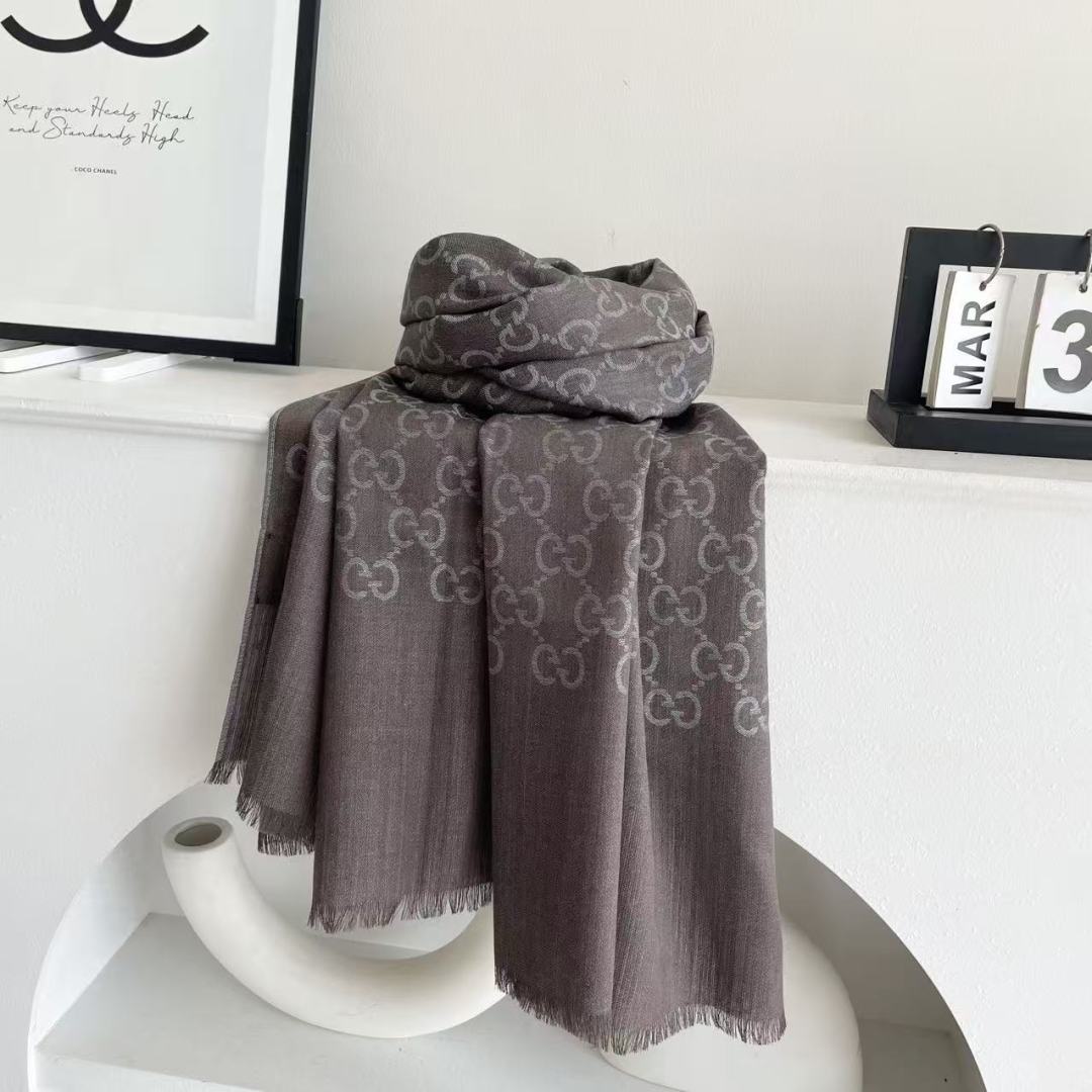 Gi Houndstooth Scarf 180CM Cashmere