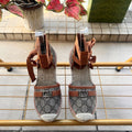Gi 26ss Platform Wedge Sandals 10cm Coffee Brown Straw Canvas 692210