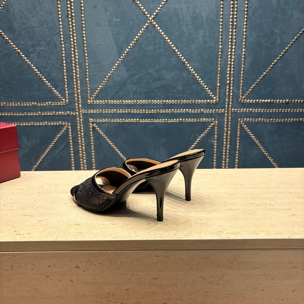 Gi Women's Crystal Slide 8.5cm Sandal Mesh Leather