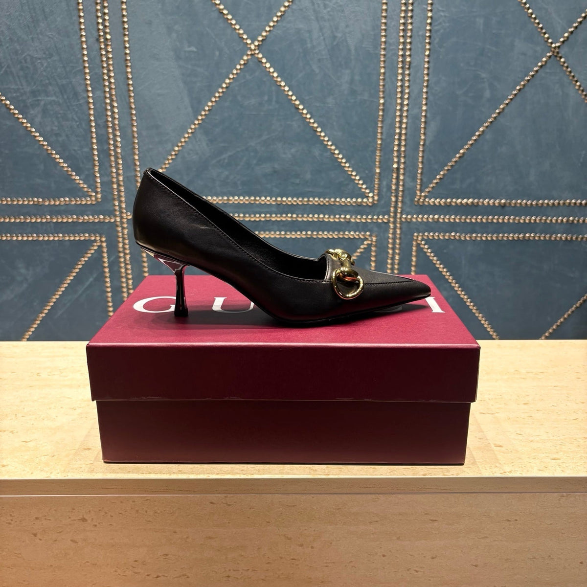 Gi 26s Signoria Horsebit Pumps 7cm Black Leather 106950