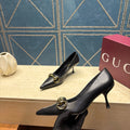 Gi 26s Signoria Horsebit Pumps 7cm Black Leather 106950