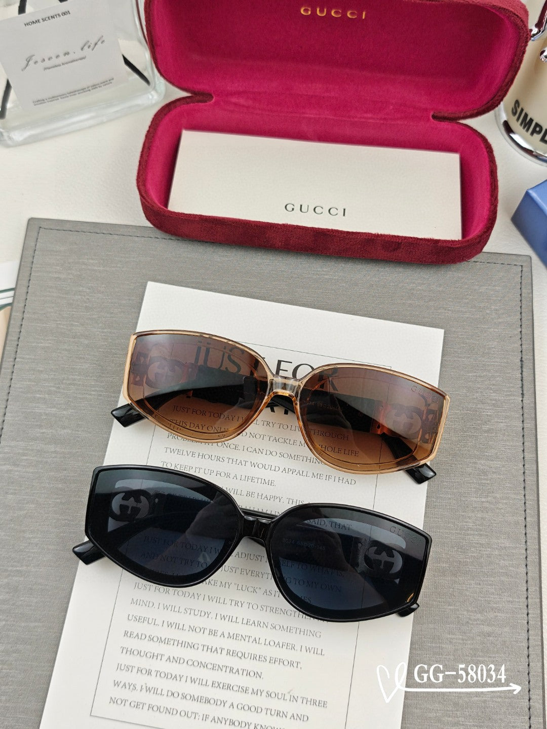 GEOMETRIC FRAME SUNGLASSES 58034 IN ACETATE