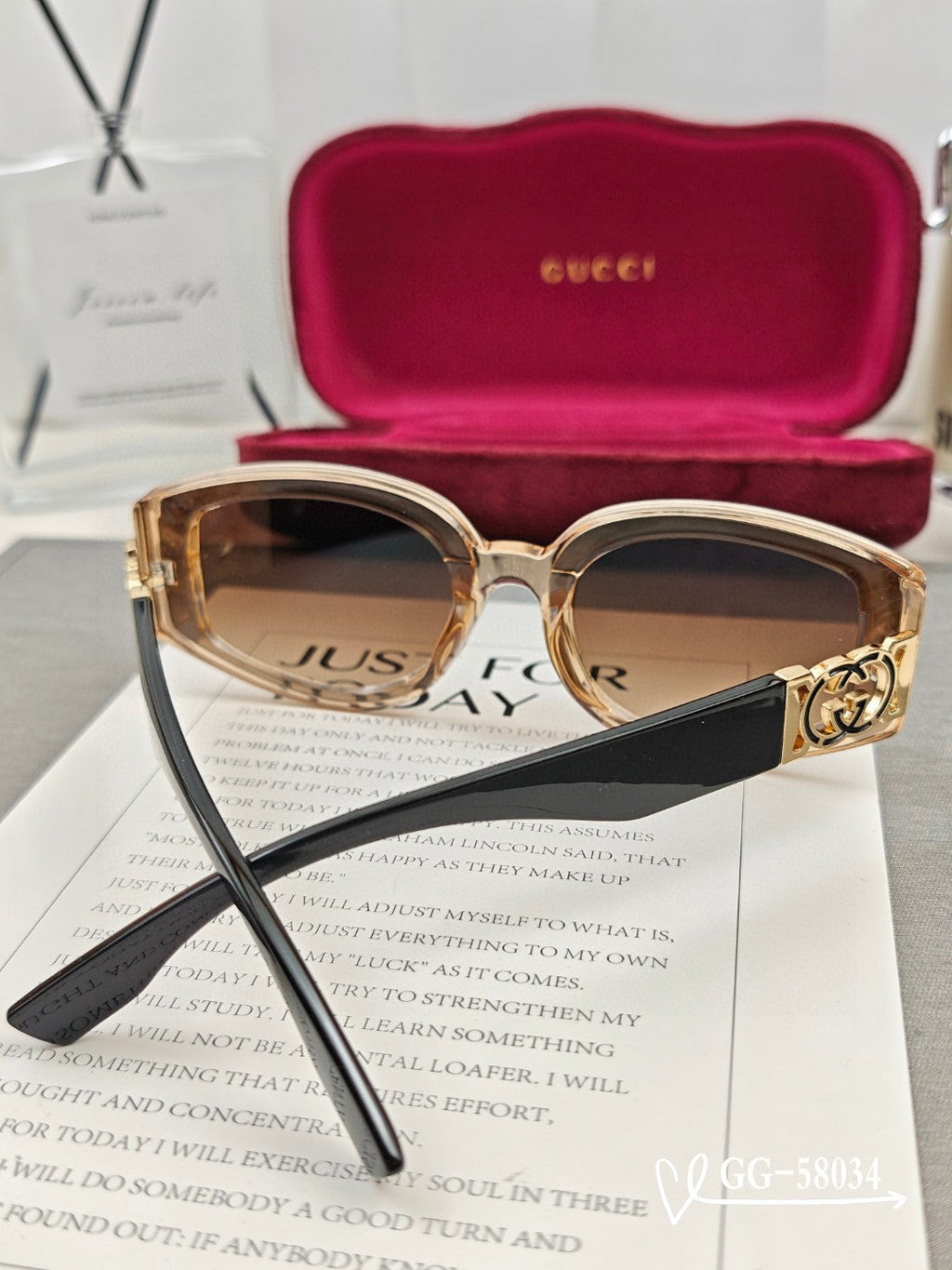 GEOMETRIC FRAME SUNGLASSES 58034 IN ACETATE