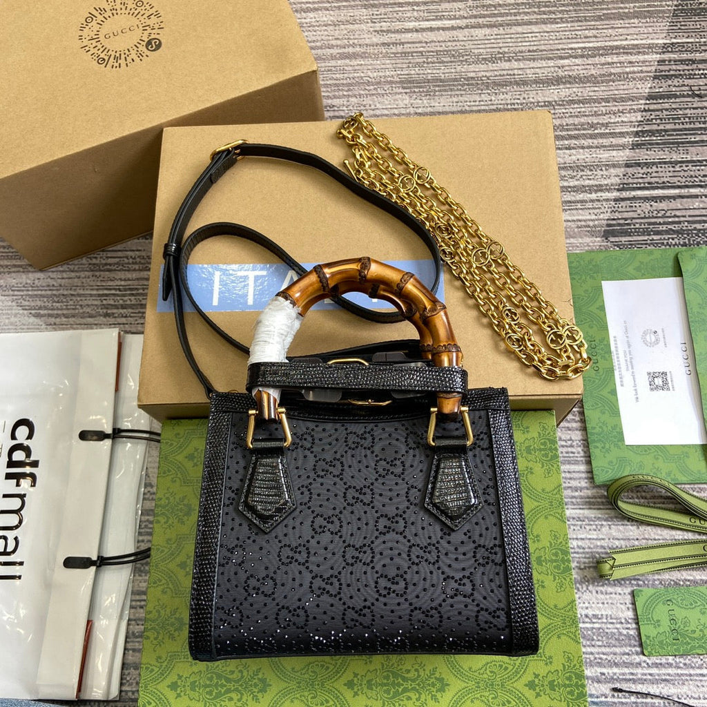 Gi DIANA JUMBO 20 MINI TOTE BAG BLACK CANVAS